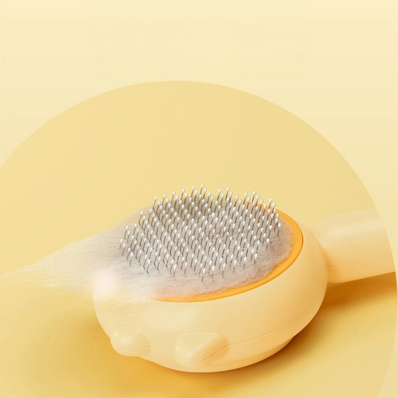 Brosse Magique Autonettoyante : Dites Adieu aux Poils Partout en un Seul Clic !