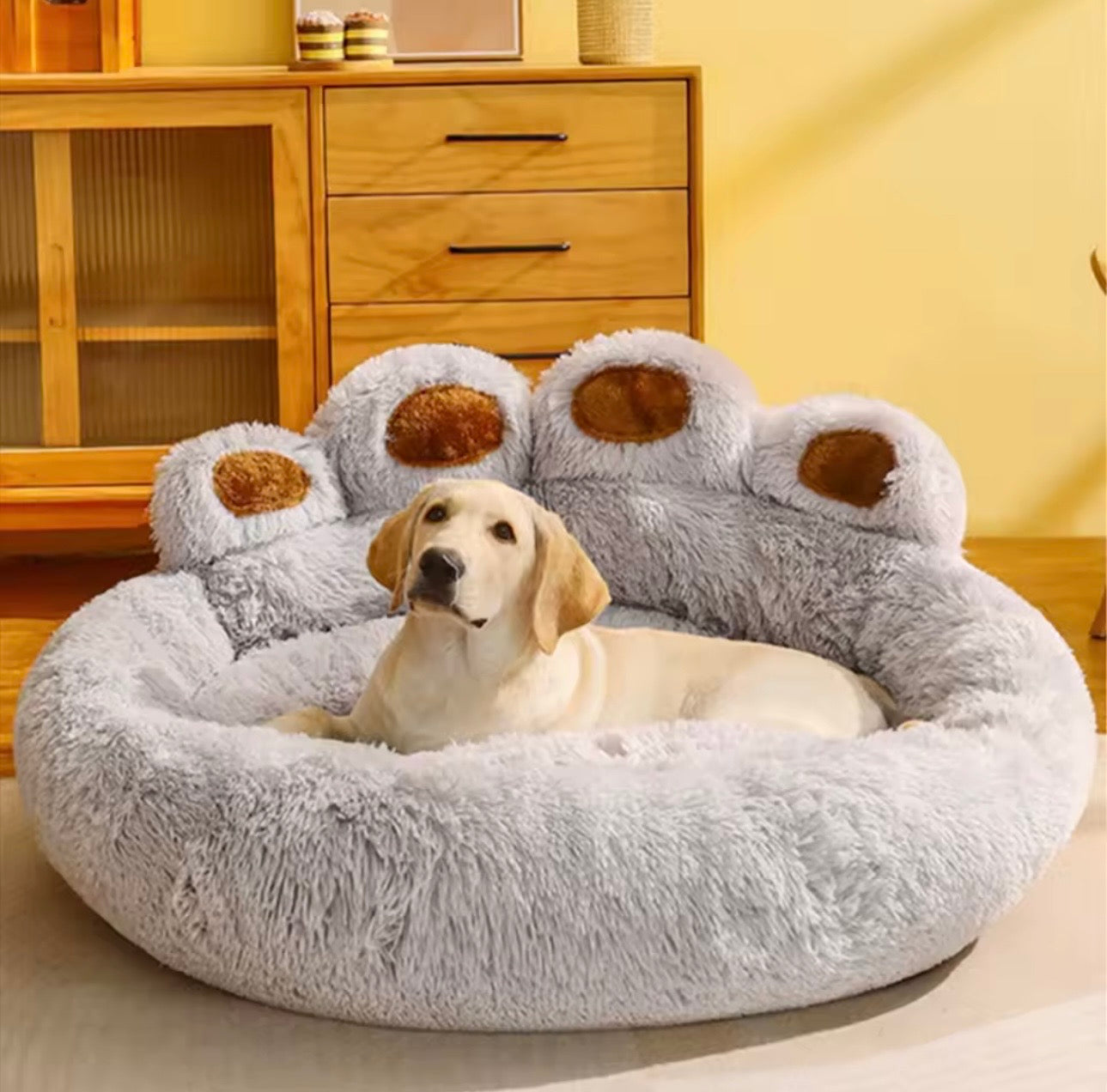 Lit en Peluche Confortable pour Chiens & Chats apaisant et moelleux
