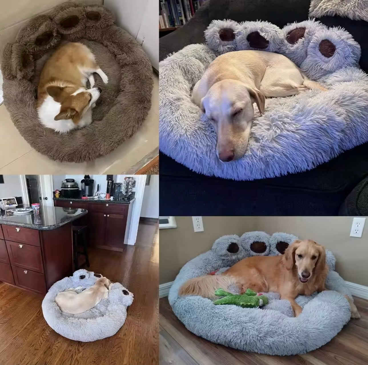 Lit en Peluche Confortable pour Chiens & Chats apaisant et moelleux