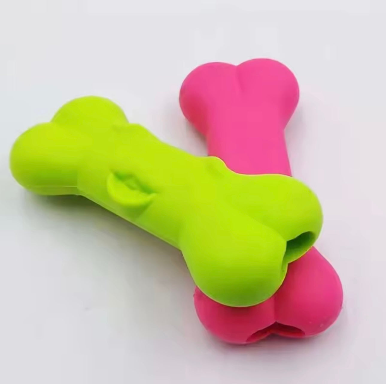 Jouet Os en Silicone Naturel pour Chien – Haute Résistance