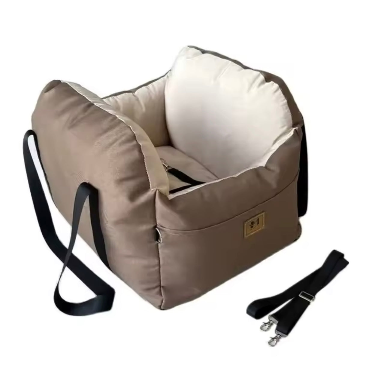 Lit de Voyage 2-en-1 pour Chien - Siège Auto Sécurisé & Sac de Transport Ultra-Confort