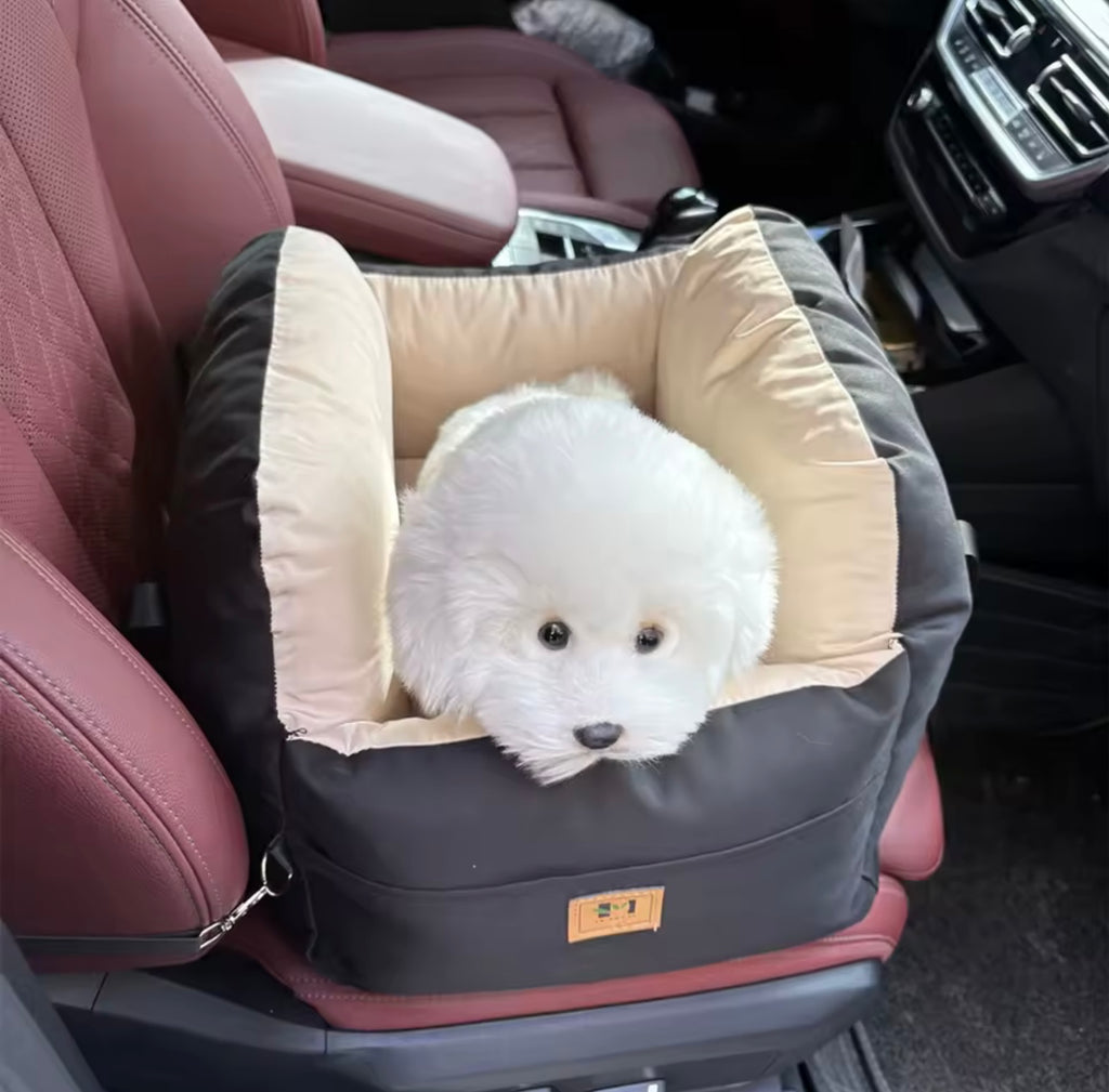 Lit de Voyage 2-en-1 pour Chien - Siège Auto Sécurisé & Sac de Transport Ultra-Confort