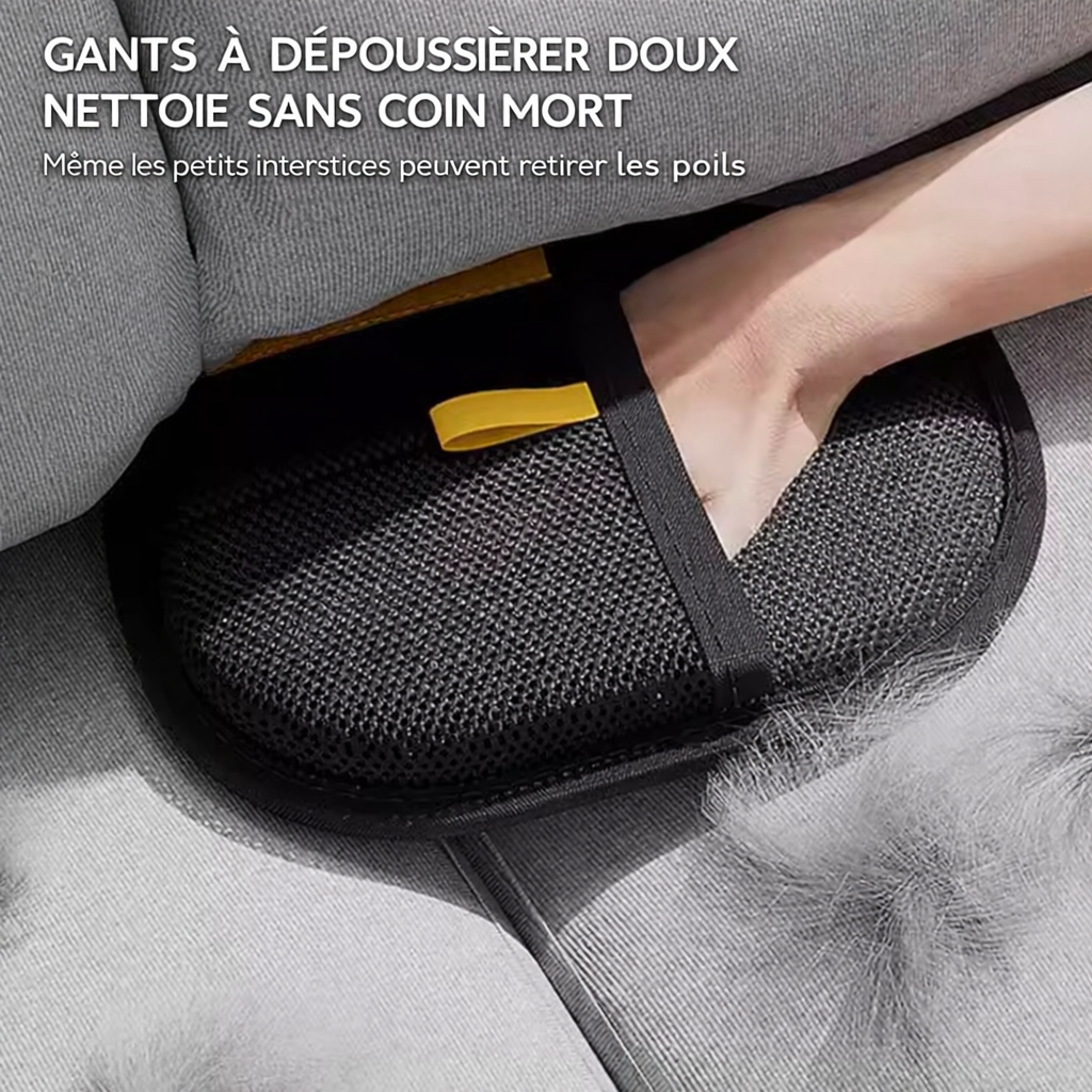 Gant Anti-Poils Réutilisable – Élimine Poils de Chat & Chien sur Canapé, Vêtements et Tapis