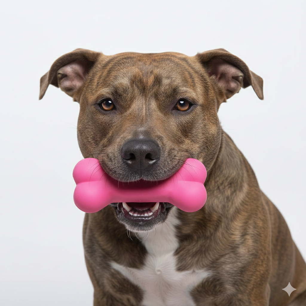 Jouet Os en Silicone Naturel pour Chien – Haute Résistance