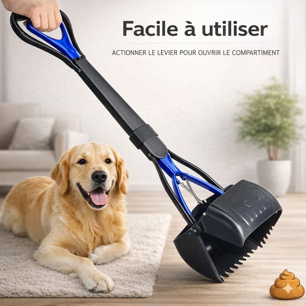 Ramasse-Crottes Ergonomique à Gâchette Whiskora – Pelle de Nettoyage Hygiénique pour Chiens (28 cm)